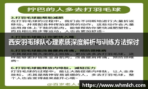 西安羽毛球队心理素质深度解析与训练方法探讨
